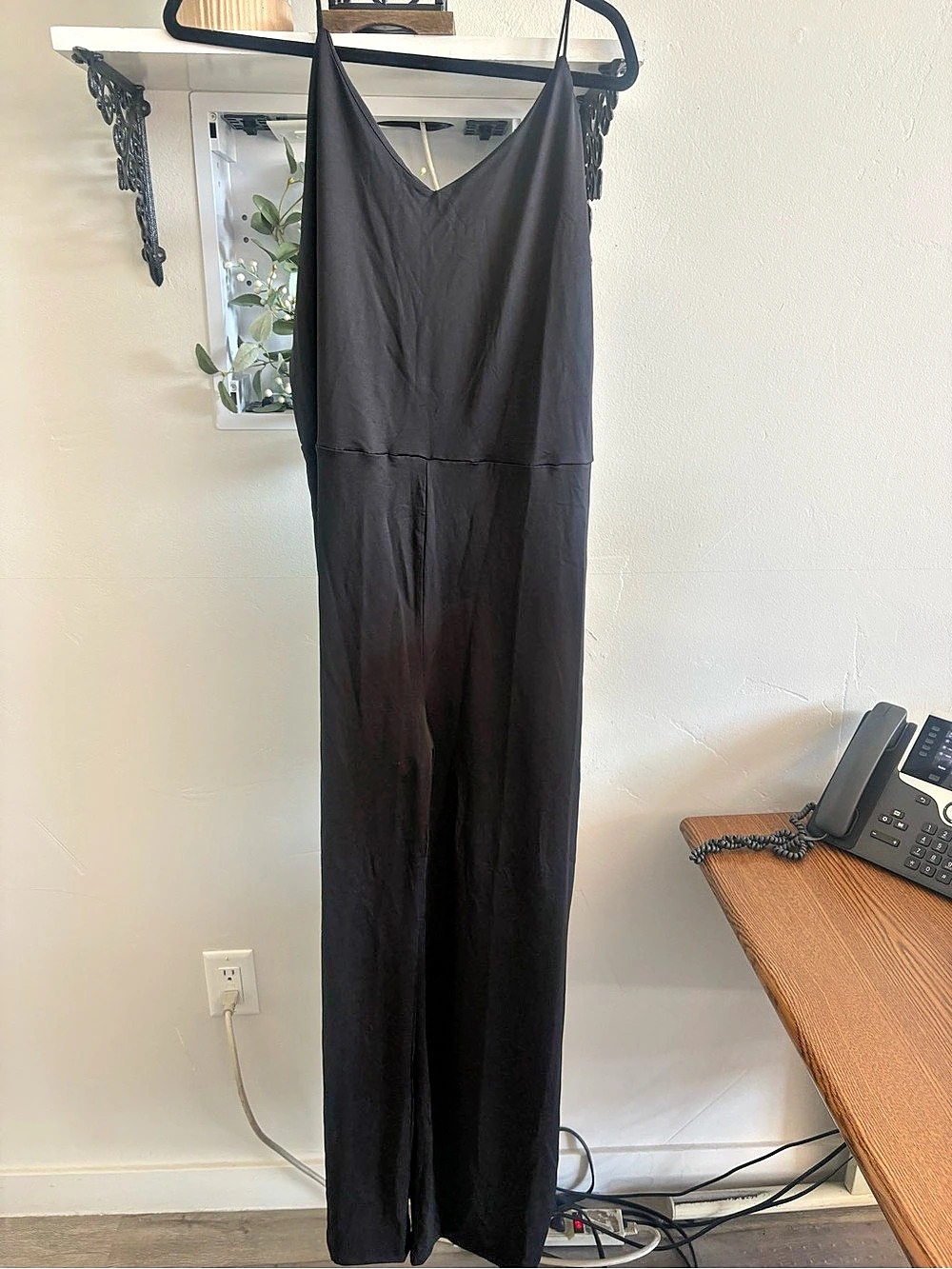 Fashion Nova Contour Double Lined Spaghetti Strap Scoop Neck Jumpsuit Black